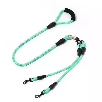 Dog leash Walking leash Medium double dog chain Double head leash One to two leash Pet supplies 1.0+0.6cm