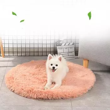 Dog Mat Kennel Mat Size Medium-sized Dog Winter Warm Pet Blanket Four Seasons Pet Mat Autumn and Winter Cat Mat Diameter 40cm