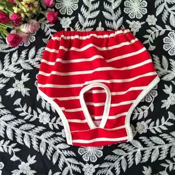 Штаны для менструации у собак Товары для животных Мультяшный принт Подгузник для менструации у собак Дышащие физиологические трусики для домашних животных Одежда для собак M разноцветный