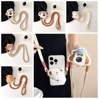 Dog Mobile Phone Crossbody Strap Capybara Phone Lanyard Phone Strap with Bag Phone Bracelet style 4