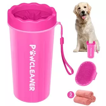 dog paw cleaner big pink розовый