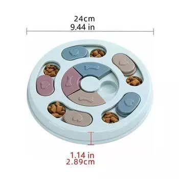 Dog Puzzle Toy Feeder Anti Choking Training Bowl Slow Food Bowl Pet Supplies Dog Bowl Dog Bowl Educational Toy Food Dispenser синий