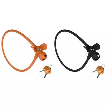 Dog Silicone Covered Bike Lock with 2 Cookie Keys Bicycle Accessories (Brown) DE