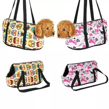 Dog Sling Bag Owl Pattern Puppy Shoulder Bags For Small Dogs Cats Outdoor Travel Kitten Carrier Bag Yorkshire Pug Pet Supplies S 40 x 18 x 20 cm