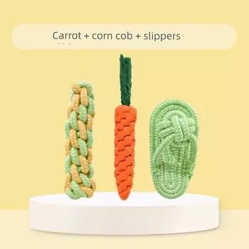 Dog Toy Bends and Hitches Slippers Molar Long Lasting Small, Medium and Large Dogs Teddy/Golden Retriever Bichon Relieving Stuffy Pet Supplies Hot three-piece set