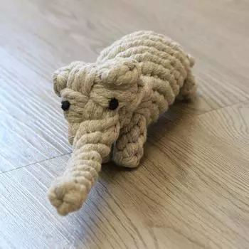 Dog Toy Bite-Resistant Molar Clean Tooth Rope Knot Toy Self-Hi Relieving Stuffy Teddy Bichon Interactive Companion Pet Supplies Big Benxiang