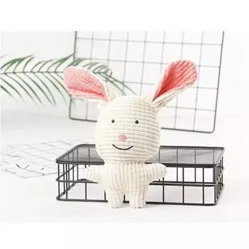 Dog Toy Bite-Resistant Molar Puppy Plush Sound Toy Anti-Bite Relieving Stuffy Small and Medium-Sized Dogs Pet Supplies Lazy Bunny (built-in sound)