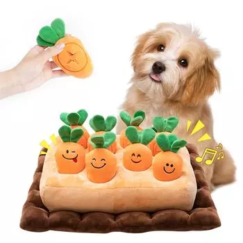 Dog Toy Chew Toy for Dogs Carrot Field Carrot Harvesting Team 2nd Generation Nose Work Mat Educational Toy Pet Supplies Lack of Exercise Stress Relief оранжевый