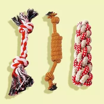 Dog Toy Gift Bag Sound Grinding Relieving Stuffy Handy Gadget Bite-Resistant Carrot Teddy Bichon Pet All Products Three-piece knot set