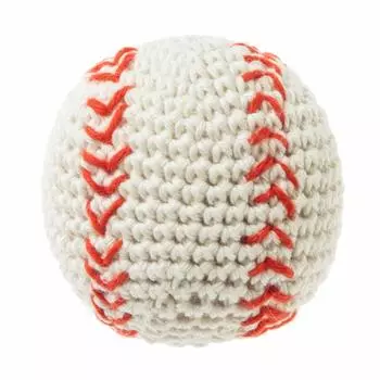 Dog Toy Handmade Knit PTFAP09603 FAD+ Toy/Baseball
