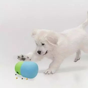 Dog Toy Interactive Silicone Treat Dispensing Chew Ball - Slow Feeder Puzzle Teeth Toy Pet Food Leakage Tooth Cleaning Play Ball