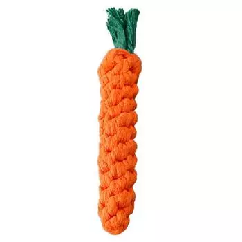 Dog Toy Molar Bite-Resistant Rope Knot Golden Retriever Small Medium Large Dog Teddy Puppy Dog Relieving Stuffy Toy Pet Supplies Carrot single