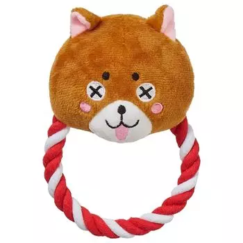 Dog Toy Plush Toy with Rope Ring Dog Squeaker FAD+ [Dadway Pet] [PTFAP14023]
