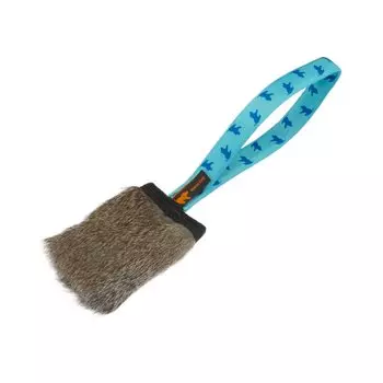 Dog Toy Rabbit Fur Pocket Squeaky Blue Pull Toy with Whistle Genuine Product Tug-E-Nuff 10438-BP синий