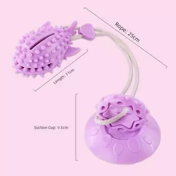 Dog Toy Sucker Bite-Resistant Molar Relieving Stuffy Self-Hi Handy Gadget Border Collie Consume Physical Strength Puppy Toy Pet Supplies [Bite thickened suction strong]-shark (purple)