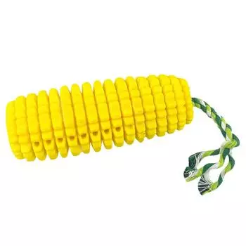 Dog Toy Tpr Bite-resistant Simulation Sound Corn Chewing Dog Toy Molar Stick Knot One Size