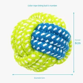 Dog Toys Molar Long Lasting Bends and Hitches Golden Retriever Small, Medium and Large Dogs Teddy Puppy Dog Relieving Stuffy Toys Pet Supplies Cotton rope ball color random
