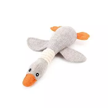 Dog Toys Teddy/Golden Retriever Jarre Aero Bull Pomeranian Large Small and Medium-Sized Dogs Molar Sound Toys Bite-Resistant Pet Supplies Light gray