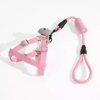 Dog traction rope anti-break-free burst out special adjustable chest and back lanyard bright silk, chest and back traction round rope S size 0.6 * 120CM (3-4 kg)