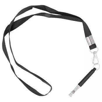 Dog Training Whistle Adjustable Ultrasonic Sound Barking Control Whistle with LanyardBlack with