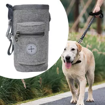 Dog Treat Pouch Fanny Pack Lightweight Toys Storage with Pocket Puppy Training Bag for чёрный