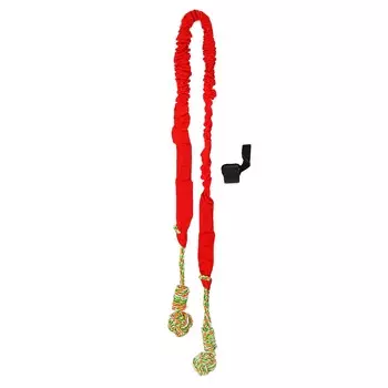 Dog Tug Rope Toy Bite Resistant Teeth Grinding Interactive Hanging Pet Rope Toy for Indoor Door красный