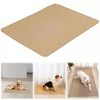 Dog Urine Pads Washable Pet Bed Urine Mat Reusable Absorbent Puppy Cat Training Diaper Mat Highly Absorbent Diaper Pet Supplies S хаки