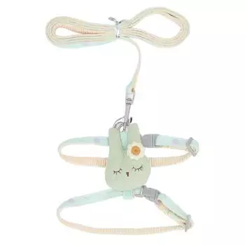 Dog Vest Harnesses Leash Adjustable Easy to Wear Comfortable Puppy Pet Walking Harness Leash for зелёный