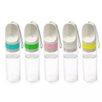 Dog Water Bottle 1000ml Dog Travel Water Bottle with Dispenser Drinking Bowl for Outdoor Walking Travelling X3UC розовый