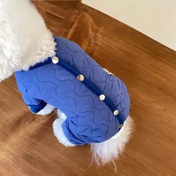 Dog Waterproof Jacket 2025 Dog Winter Jumpsuit Cotton Dog Clothes Thickened Warm Dog Coat Chihuahua Poodle Bichon Pet Clothing XS жёлтый