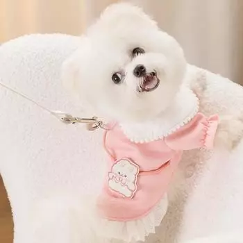 Dog Winter Clothes Cotton Fleece Dog Coat Dog Hoodies Pet Dress Cute Puppy Sweatshirt Print Dog Pullover Chihuahua Warm Jacket XS фиолетовый