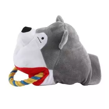 Dogeye Tug Gloves Dog Plush Toy Puppy 25 x 12 x 18 см, серый, 1 шт.