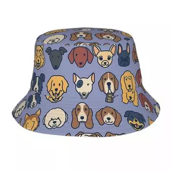 Doggos Мопс Панама Бульдог Собака Любитель домашних животных Рыбалка Рыбалка Кепка для спорта на открытом воздухе Подростковые сессионные шапки Защита от ультрафиолета One Size