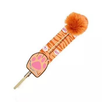 Doggy Man Japan Color Fur Ball Elastic String Cat Teaser Orange