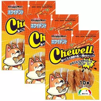 Doggyman Whitent Chewell Goat Milk Fillet Roll Twist Mini 10 bottles x 3 bags set (dog snacks)