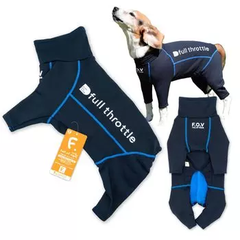 Dogs Dog Play флисовая подкладка Rash Guard Romper Одежда для собак Полный размер Bigger NXL Средний размер 5/Темно-синий тёмно-синий