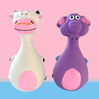 Dogs Durable Chew Toy Cartoon Sound-Producing Toy Indestructible Aggressive Chewing Toy Squeaky Football Toy Training Dental Toy чёрный