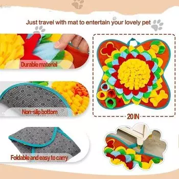 Dogs Snuffle Mat Interactive Olfactory Training Blanket Bite Resistance Pet Slowing Food Anti Choking Pad Puzzle Dogs Cats Toys