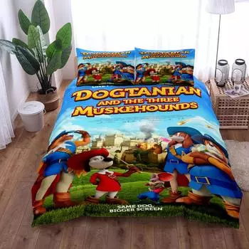 Dogtanian and the Three Muskehounds Children Duvet Cover Set King Queen Double Twin Single Bed Linen Set 140x210cm