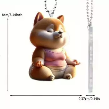Dogthemed Charming Acrylic Car Hanging Ornament Fun Decor For Stylish Auto Interiors Characters 79