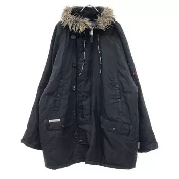 DOGTOWN With hood Batting coat X-LARGE black Men s Used