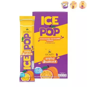 Doi Kham Ice Pop Mamuang Hug Саоварот, напиток из манго и маракуйи, 85 г. х 6 пакетиков (1 коробка) 85 g. x 6 Sachets
