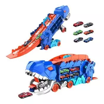 Доисторический набор игрушек для треков, аксессуар с функцией проглатывания машин, портативный для любителей динозавров, ежедневное использование