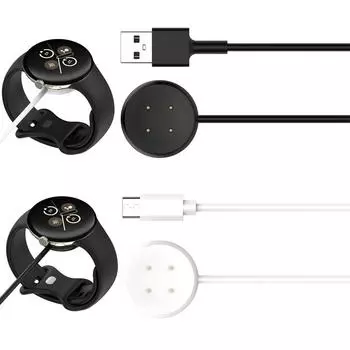 Док-адаптер для зарядного устройства для умных часов, USB-кабель для зарядки, провод для зарядки Google Pixel Watch 2, аксессуары для умных часов 2 For Pixel Watch 2 Type-c белый