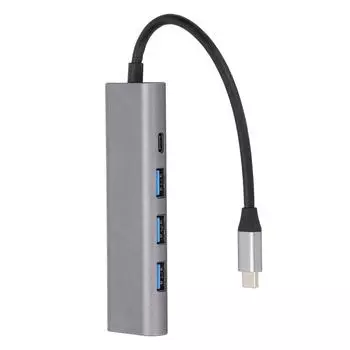 Док-станция 5 в 1 Type C на USB3.0 RJ45 PD Быстрая передача данных Теплоотвод Расширительная док-станция