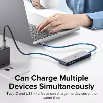 Док-станция 5 в 1 USB-C на USB/Type-C 3.2 HDMI 4K/60 Гц PD-разветвитель Адаптер 10 Гбит/с преобразователь быстрой передачи Удлинитель-концентратор