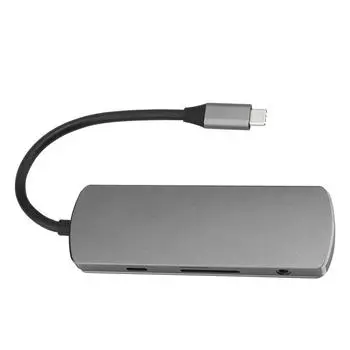 Док-станция 8 в 1, многофункциональный концентратор TypeC-HDMI с индикатором зарядки PD