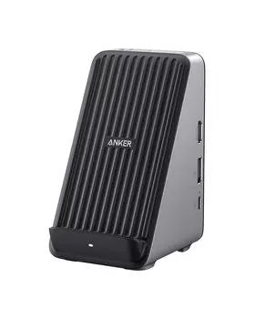 Док-станция Anker 651, беспроводная, выходная мощность 85 Вт, совместимая с USB PD, беспроводное зарядное устройство, сертифицированное по стандарту Qi, выход на несколько экранов, совместимый с 4K порт HDMI серый