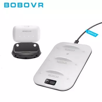 Док-станция BOBOVR BD3 Super Charging Dock обеспечивает быструю зарядку 30 Вт для B100 Plus, комплект обновления B100U для оголовья M1-3, аккумуляторная батарея 10000 мАч для аксессуаров VR