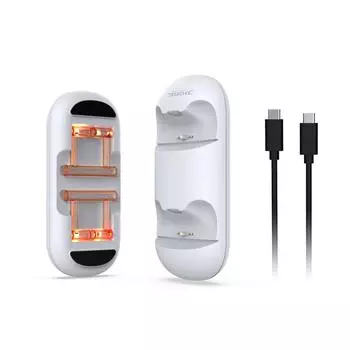 Док-станция для быстрой зарядки игрового контроллера для PS5 Slim, док-станция с джойстиком для геймпада для контроллеров PS5 Slim белый